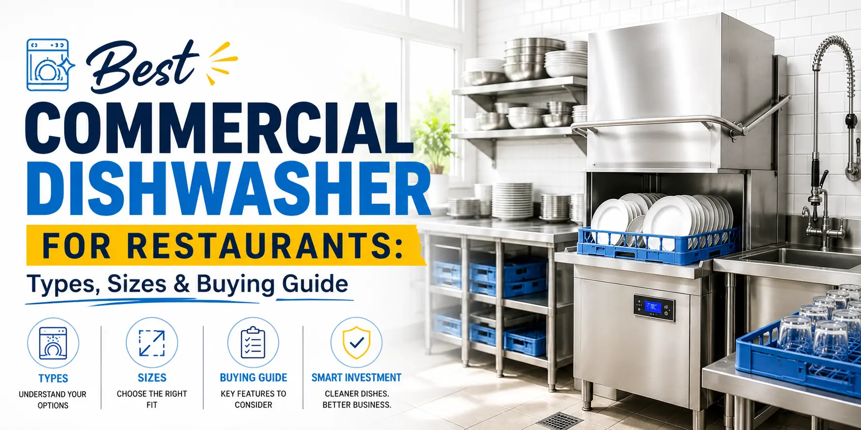 Best Commercial Dishwasher for Restaurants: Types, Sizes & Buying Guide