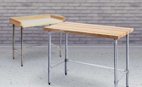 Wood Top Work Tables