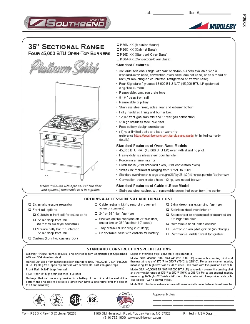southbend-p36c-xxspecsheet.pdf