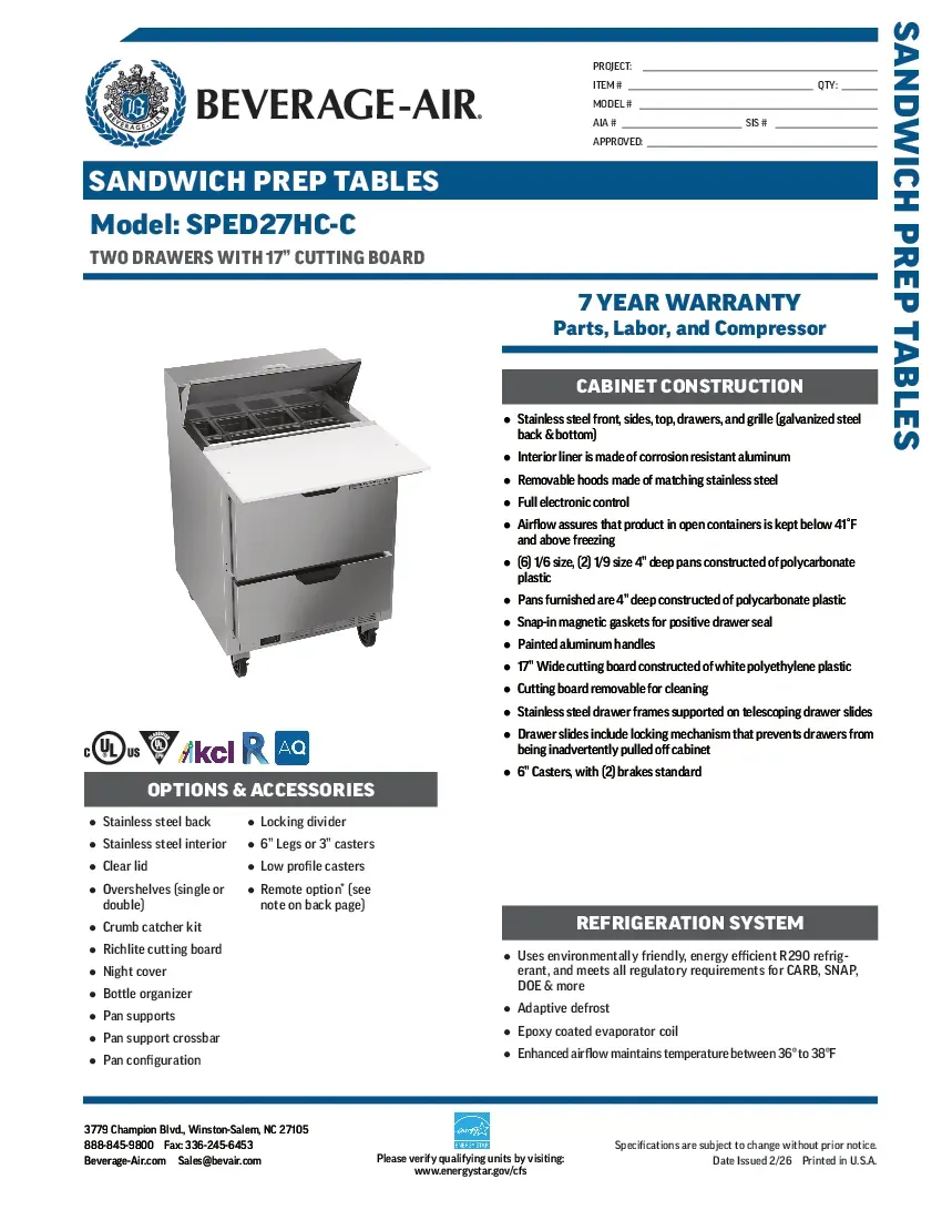 beverage-air-sped27hc-cspecsheet.pdf