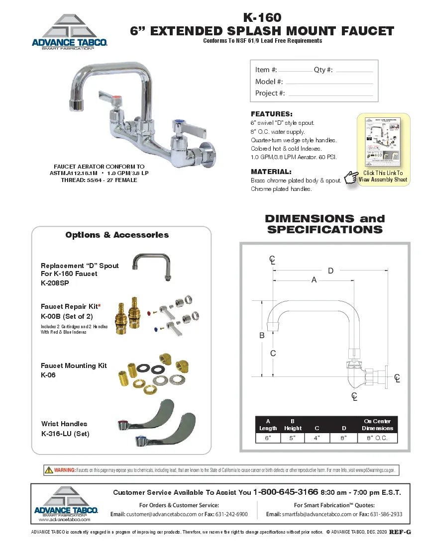 advance-tabco-k-160specsheet.pdf
