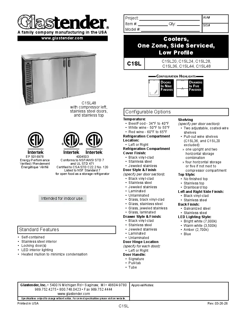 glastender-c1sl28-ucspecsheet.pdf