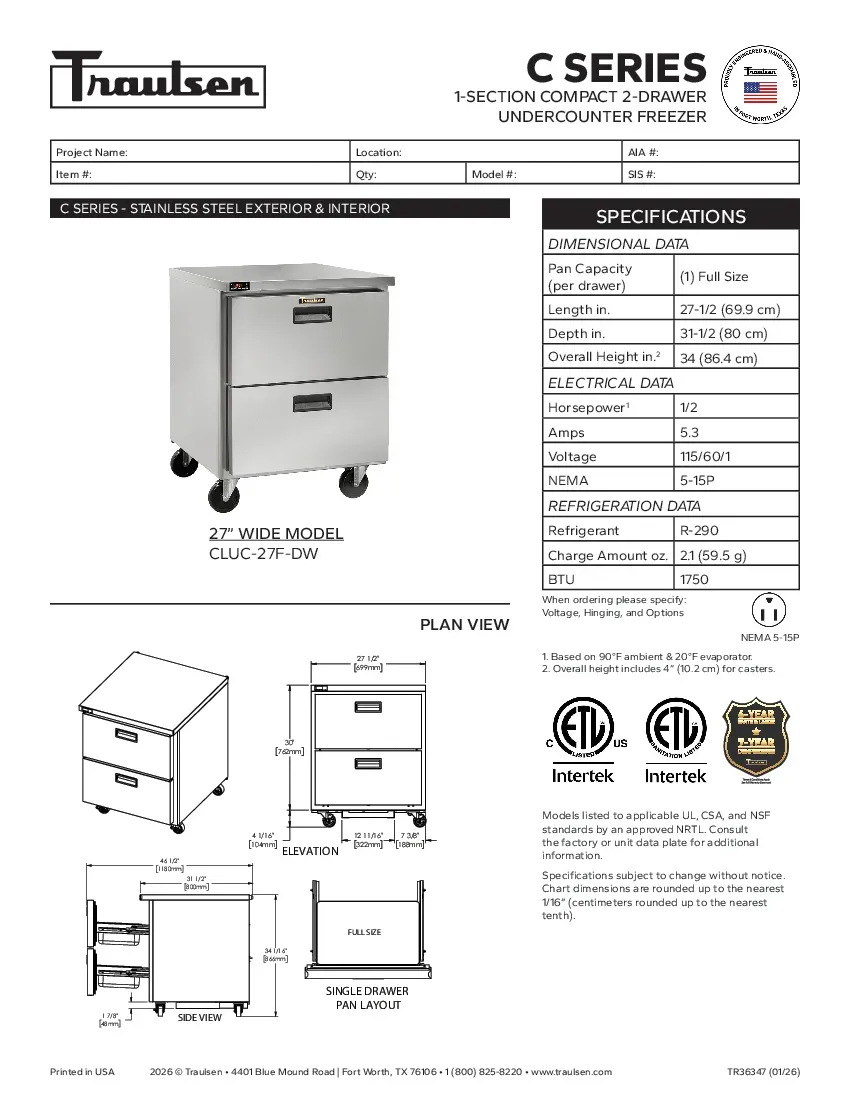traulsen-cluc-27f-dwspecsheet.pdf