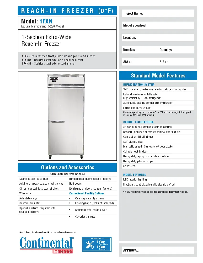 continental-refrigerator-1fxnspecsheet.pdf