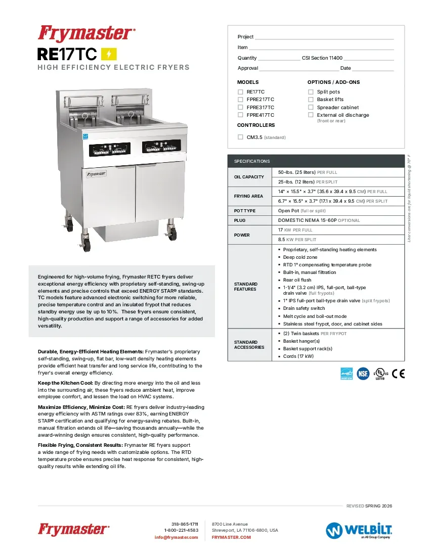 frymaster-re17tcspecsheet.pdf