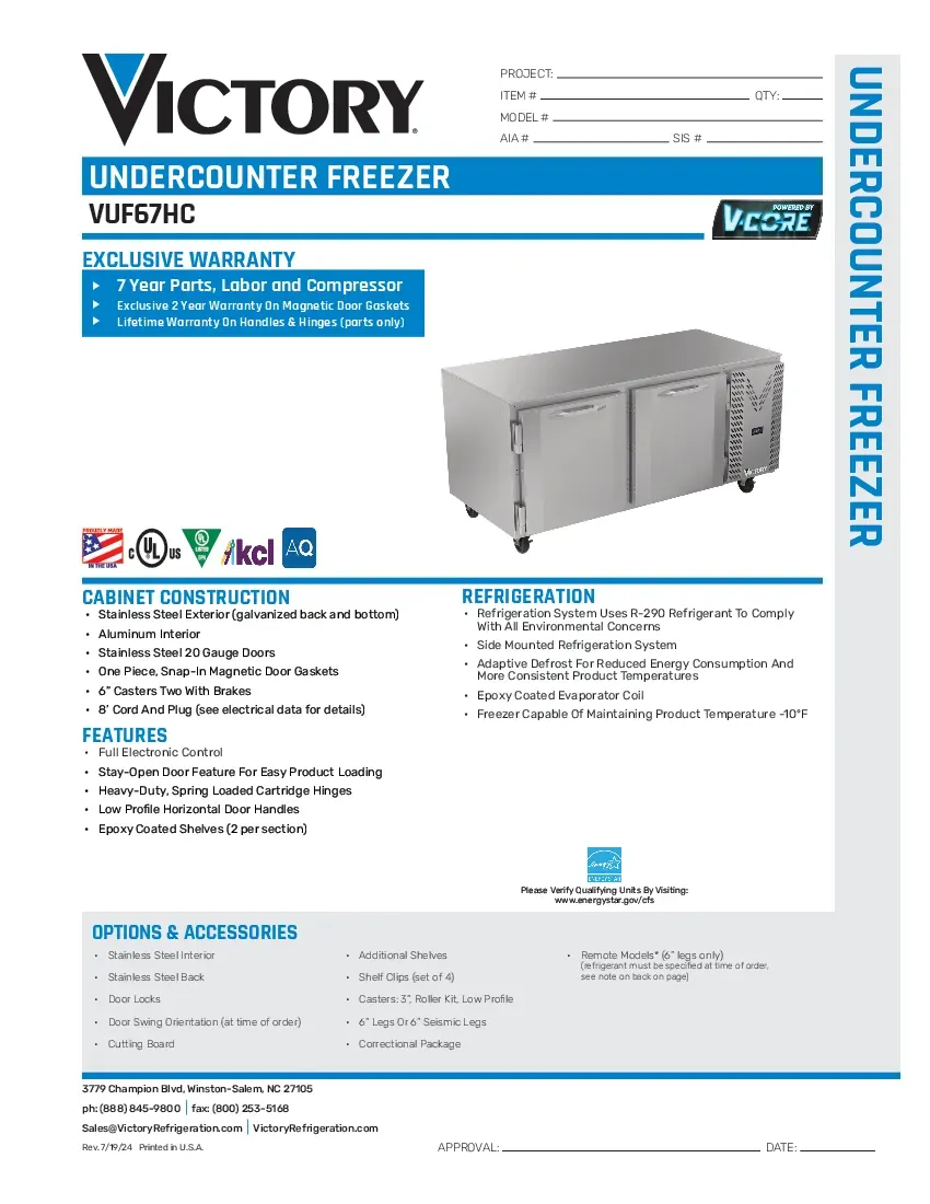 victory-refrigeration-vuf67hcspecsheet.pdf