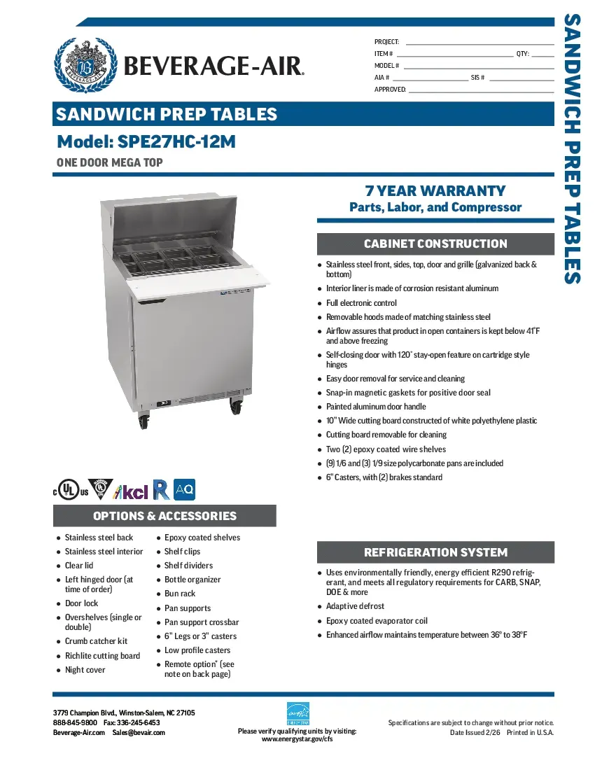 beverage-air-spe27hc-12mspecsheet.pdf