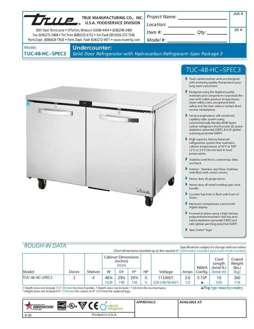 true-tuc-48-hc-spec3specsheet.pdf