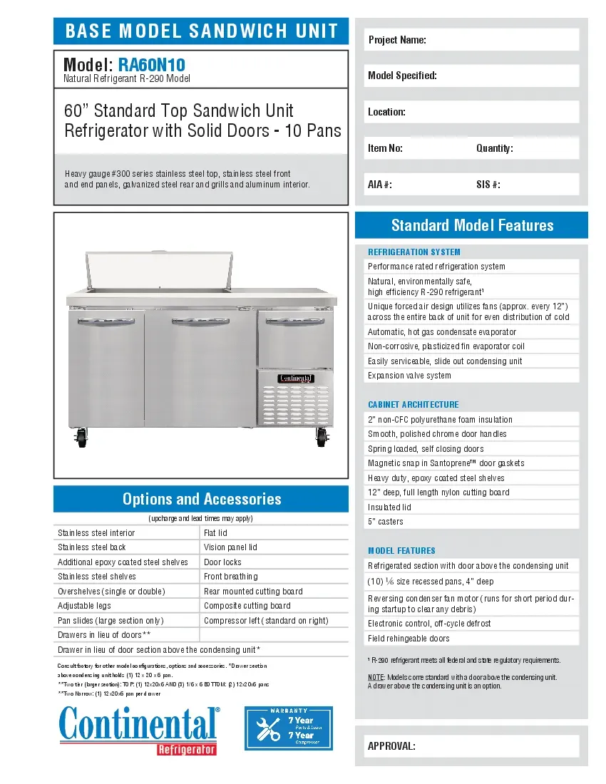 continental-refrigerator-ra60n10specsheet.pdf