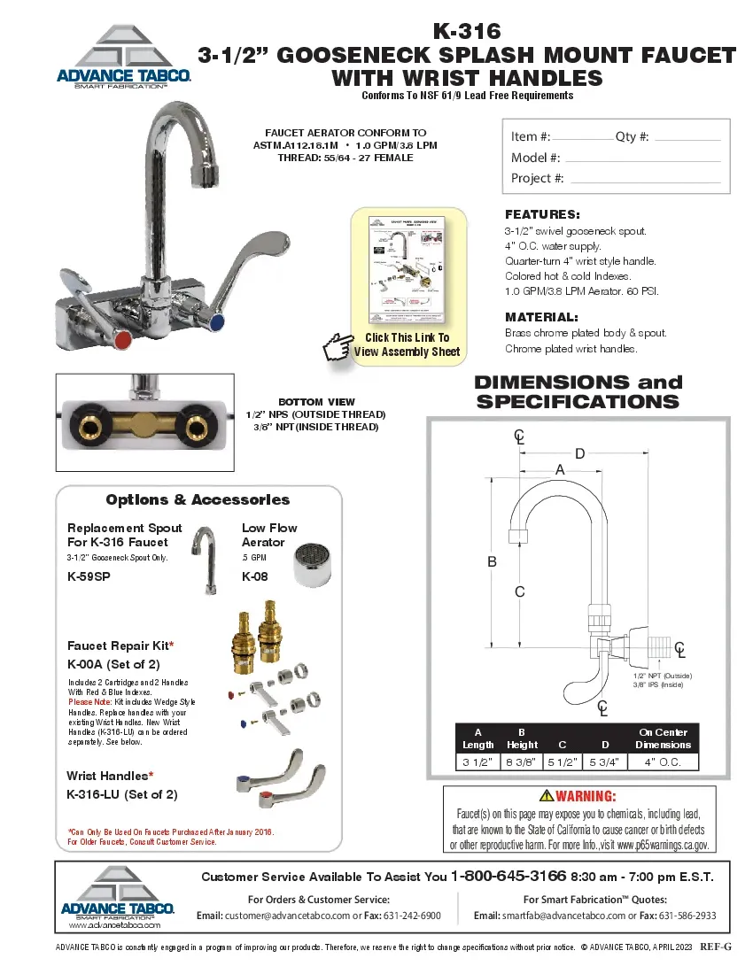 advance-tabco-k-316specsheet.pdf