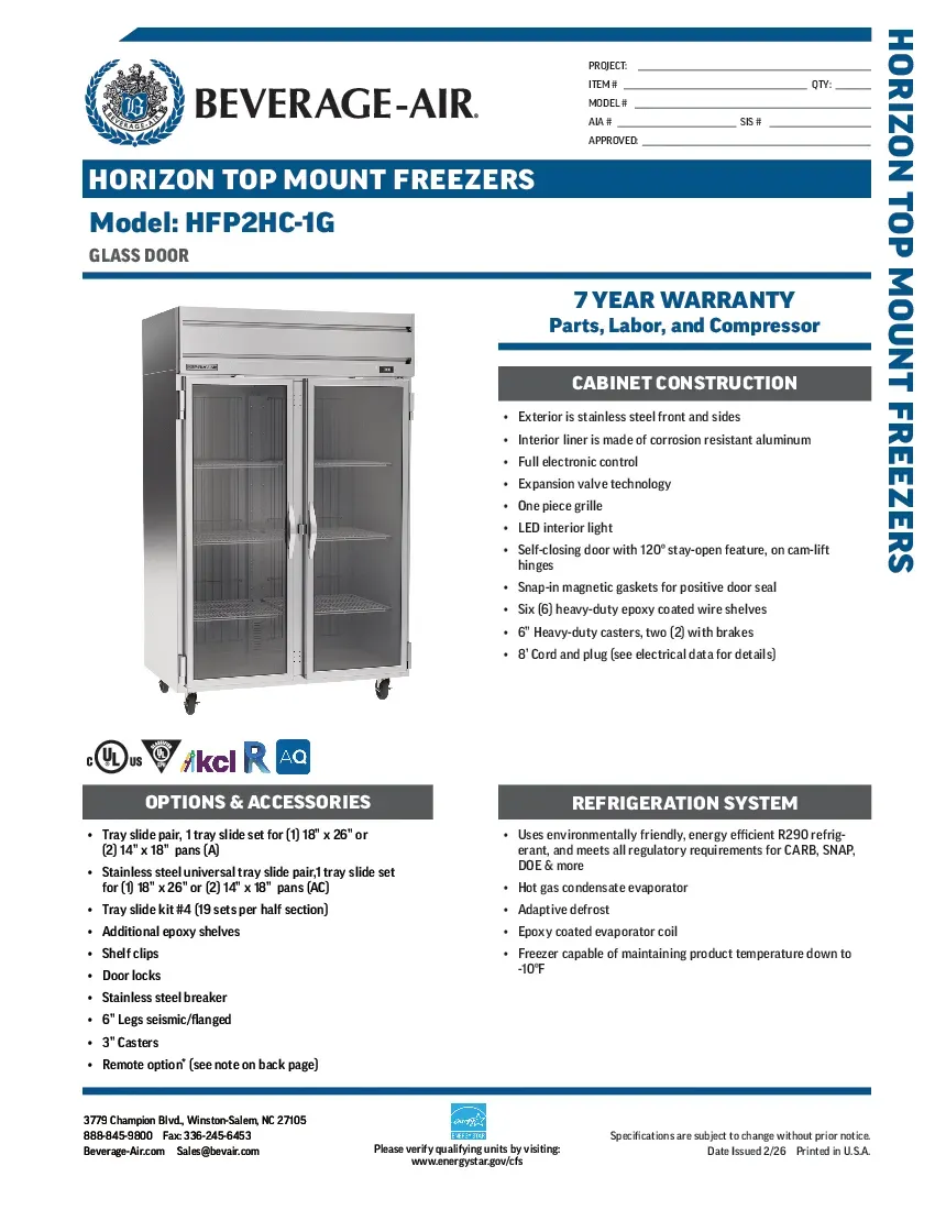 beverage-air-hfp2hc-1gspecsheet.pdf