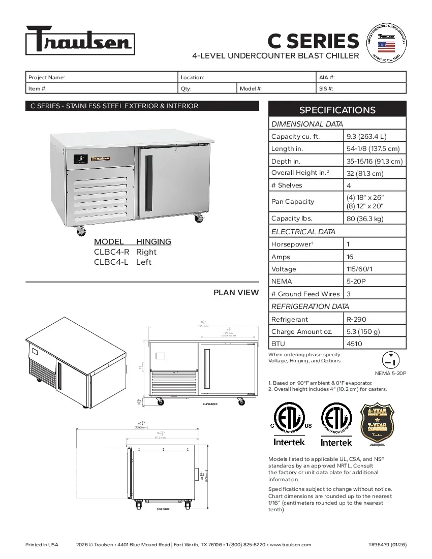 traulsen-clbc4-lspecsheet.pdf