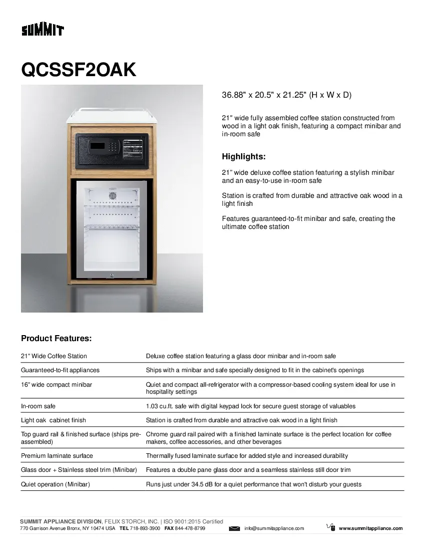 summit-commercial-qcssf2oakspecsheet.pdf