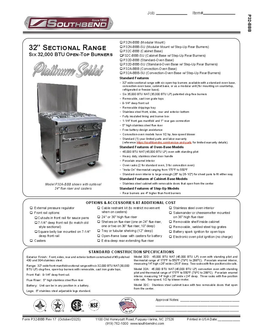 southbend-p32a-bbb-suspecsheet.pdf