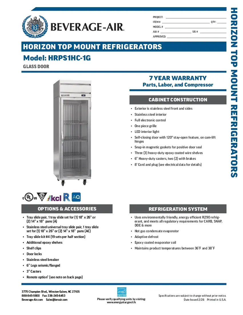 beverage-air-hrps1hc-1gspecsheet.pdf