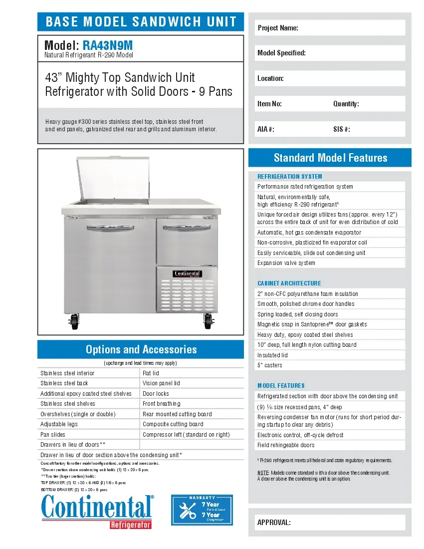 continental-refrigerator-ra43n9mspecsheet.pdf