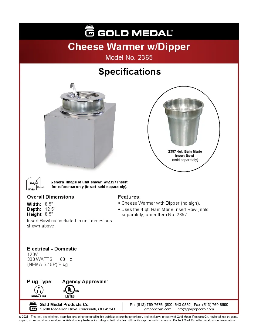 gold-medal-products-2365specsheet.pdf