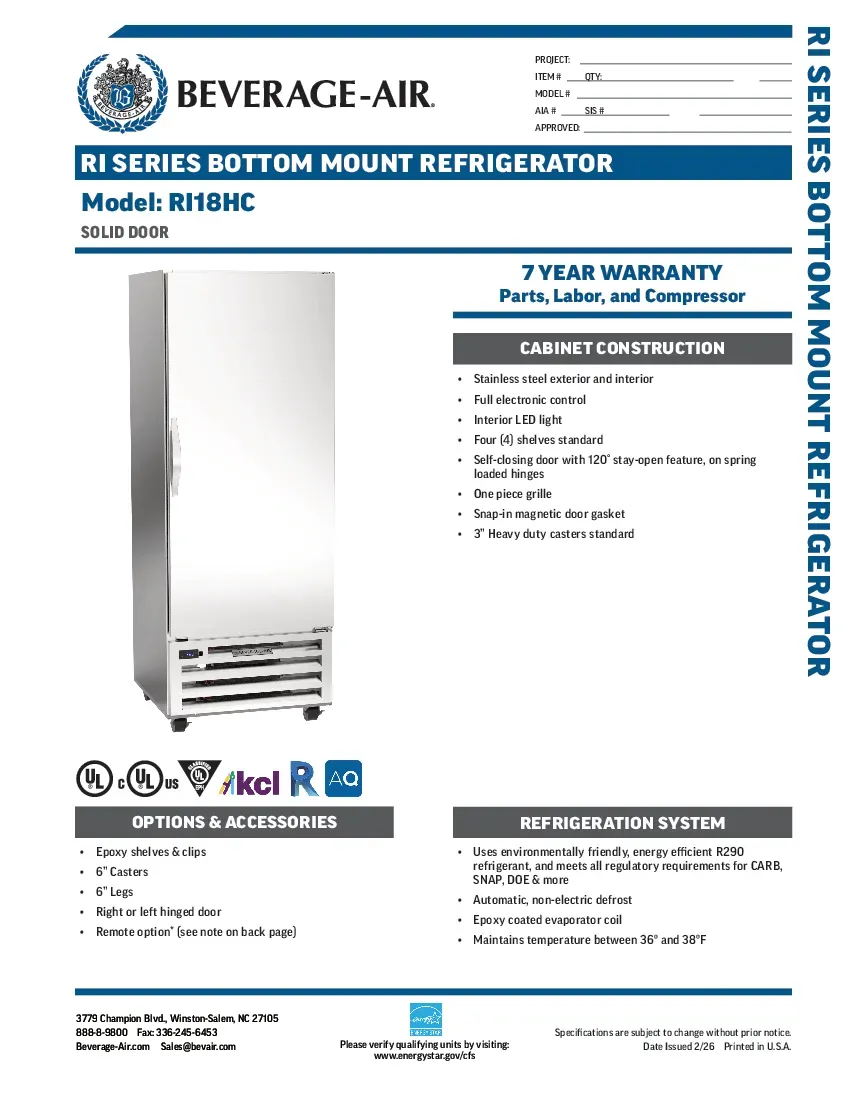 beverage-air-ri18hcspecsheet.pdf