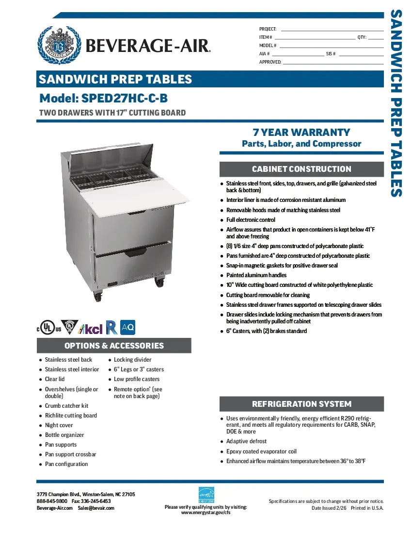 beverage-air-sped27hc-c-bspecsheet.pdf