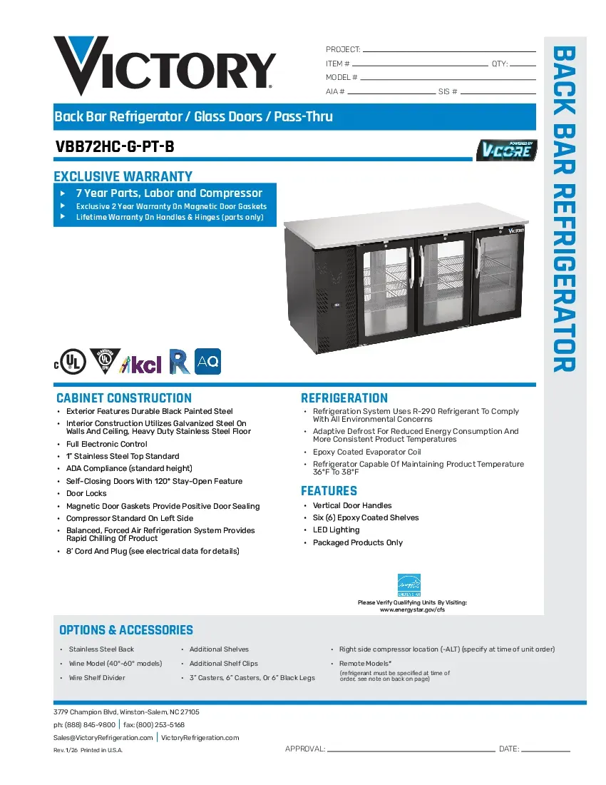 victory-refrigeration-vbb72hc-g-pt-bspecsheet.pdf