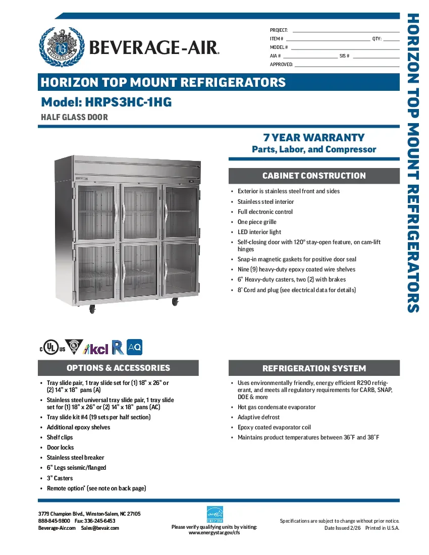 beverage-air-hrps3hc-1hgspecsheet.pdf