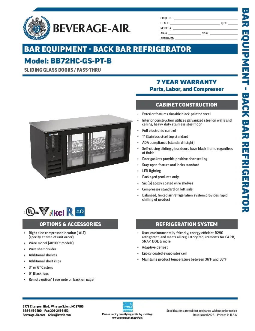beverage-air-bb72hc-gs-pt-bspecsheet.pdf