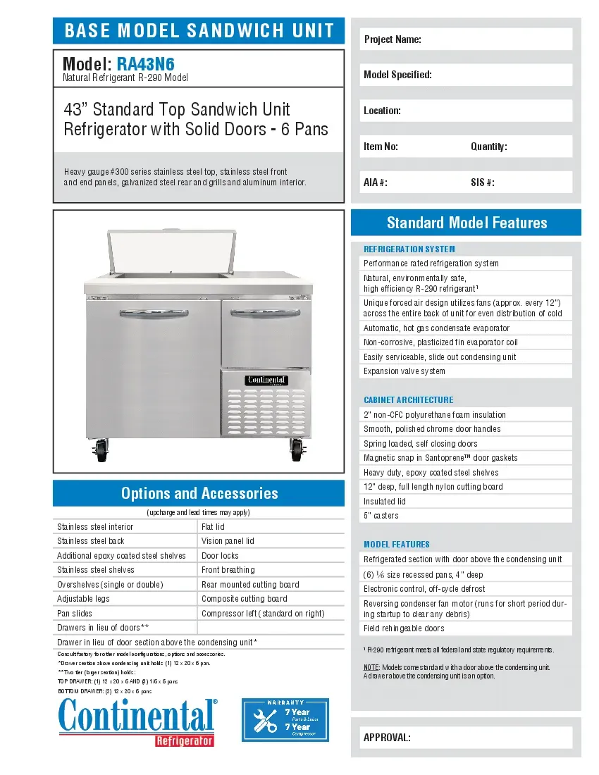 continental-refrigerator-ra43n6specsheet.pdf