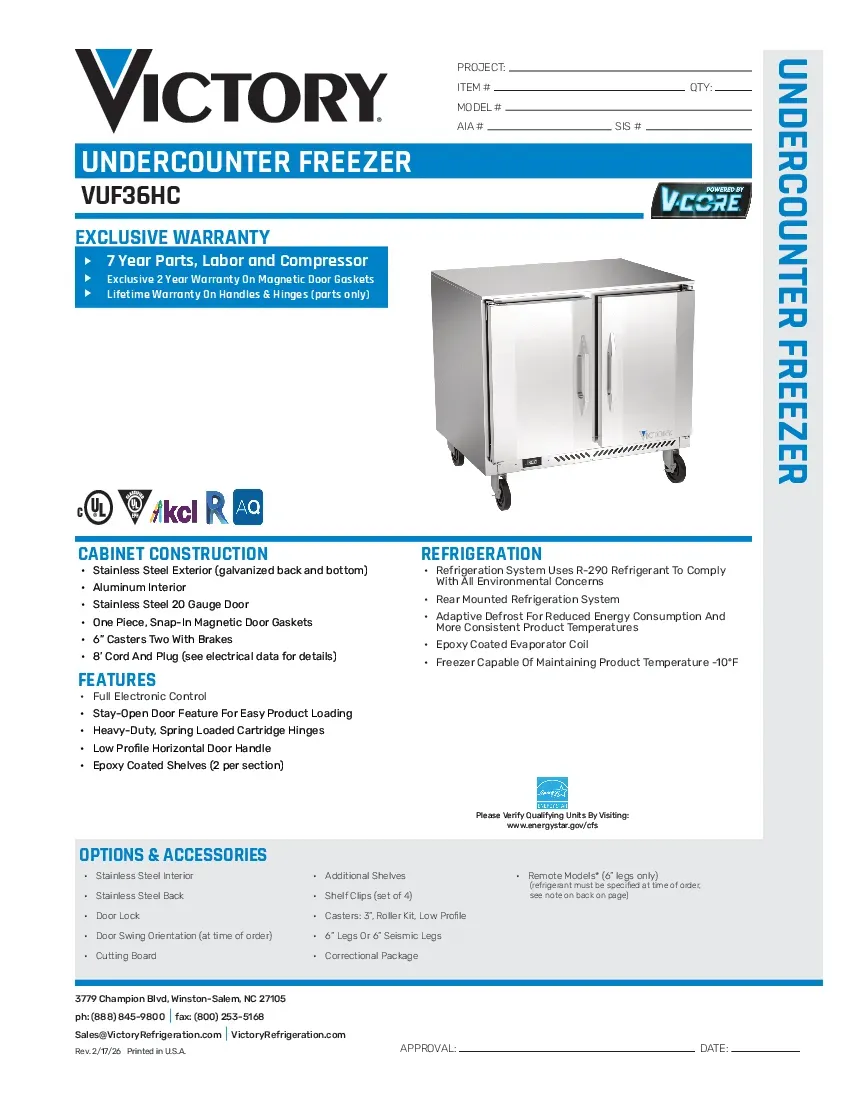 victory-refrigeration-vuf36hcspecsheet.pdf