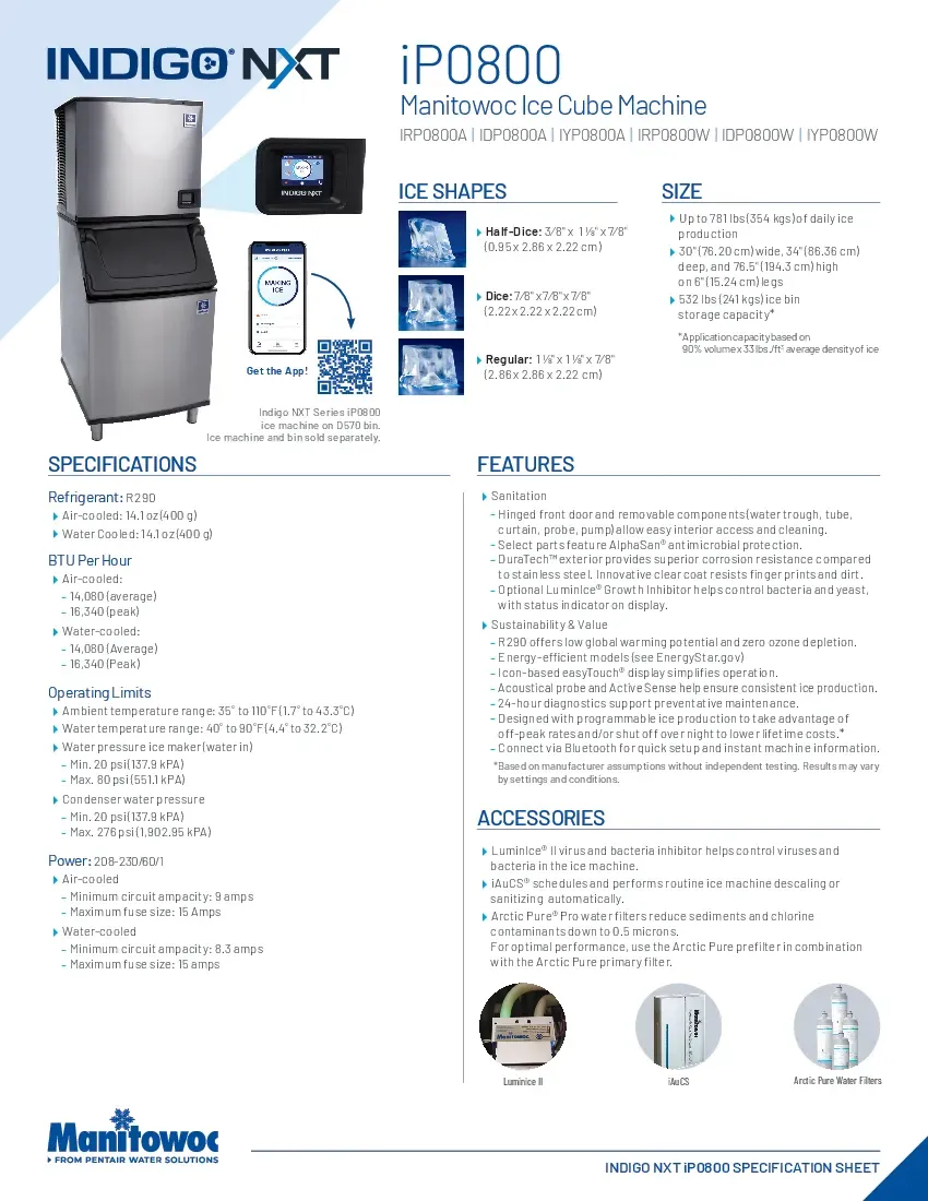 manitowoc-idp0800aspecsheet.pdf