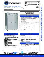 beverage-air-hr2hc-1sspecsheet.pdf