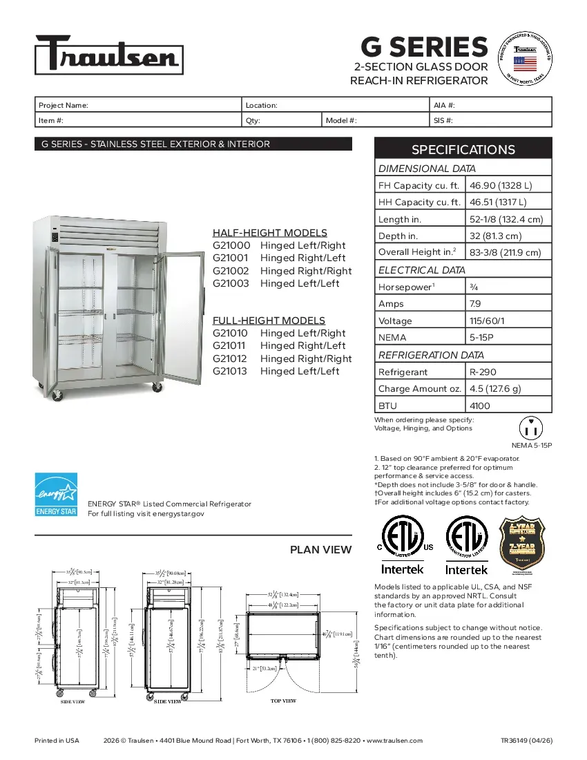 traulsen-g2100specsheet.pdf