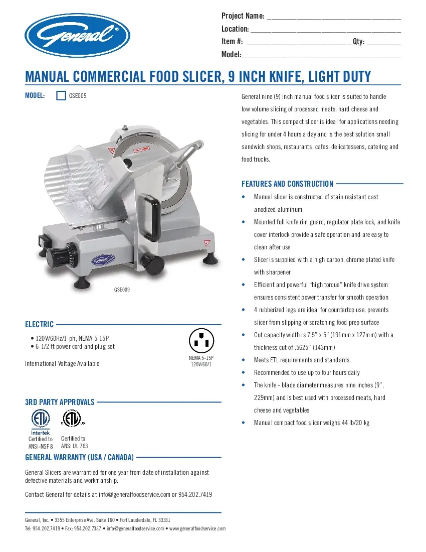 general-gse009specsheet.pdf