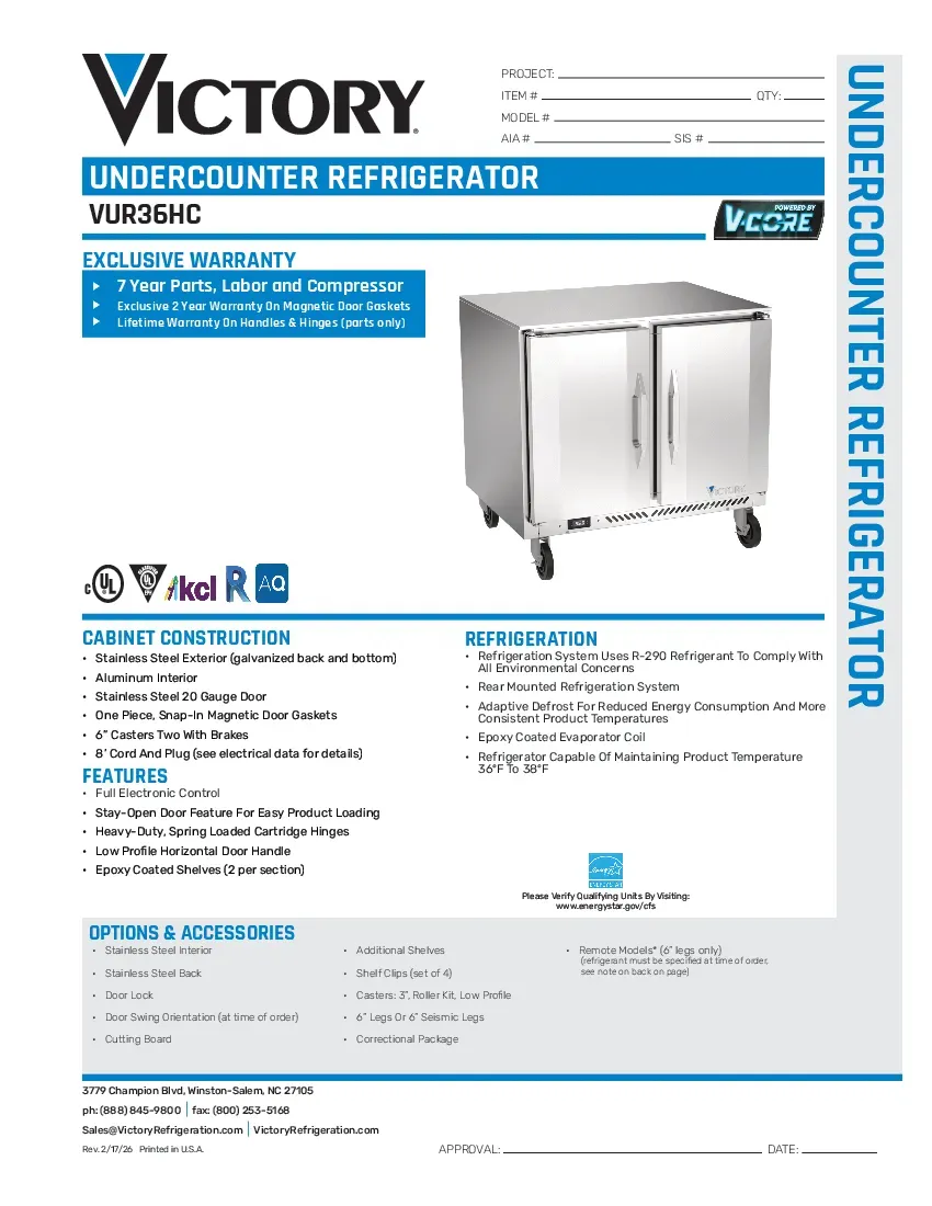 victory-refrigeration-vur36hcspecsheet.pdf