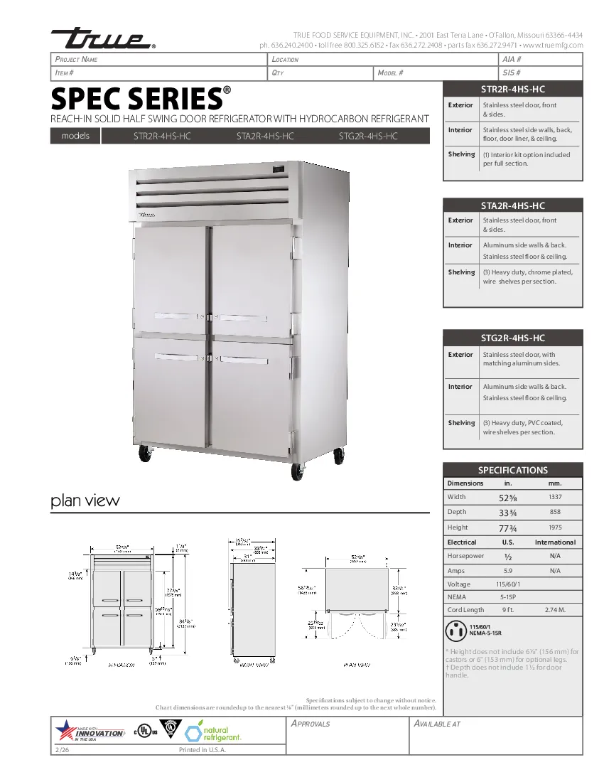 true-stg2r-4hs-hcspecsheet.pdf