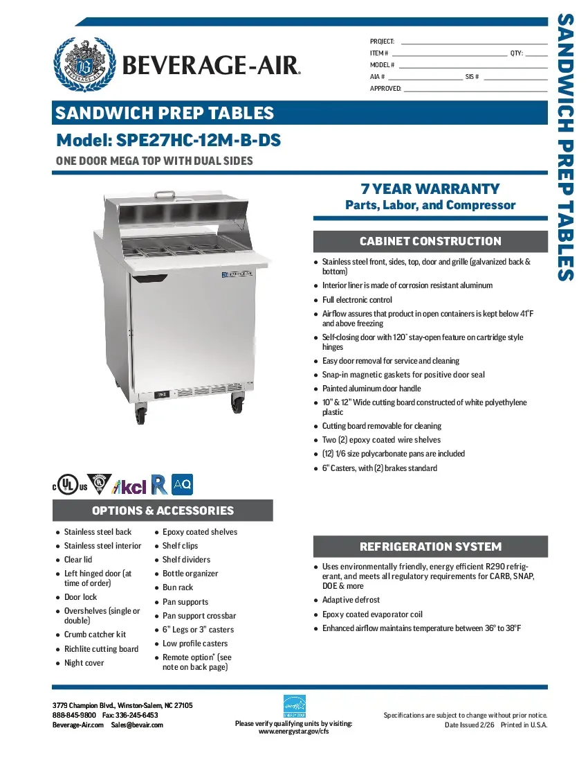 beverage-air-spe27hc-12m-b-dsspecsheet.pdf