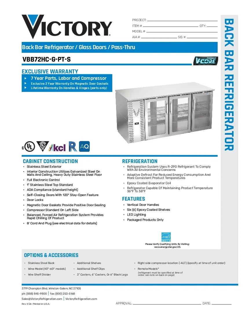 victory-refrigeration-vbb72hc-g-pt-sspecsheet.pdf