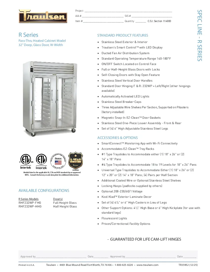 traulsen-rhf232wp-fhgspecsheet.pdf