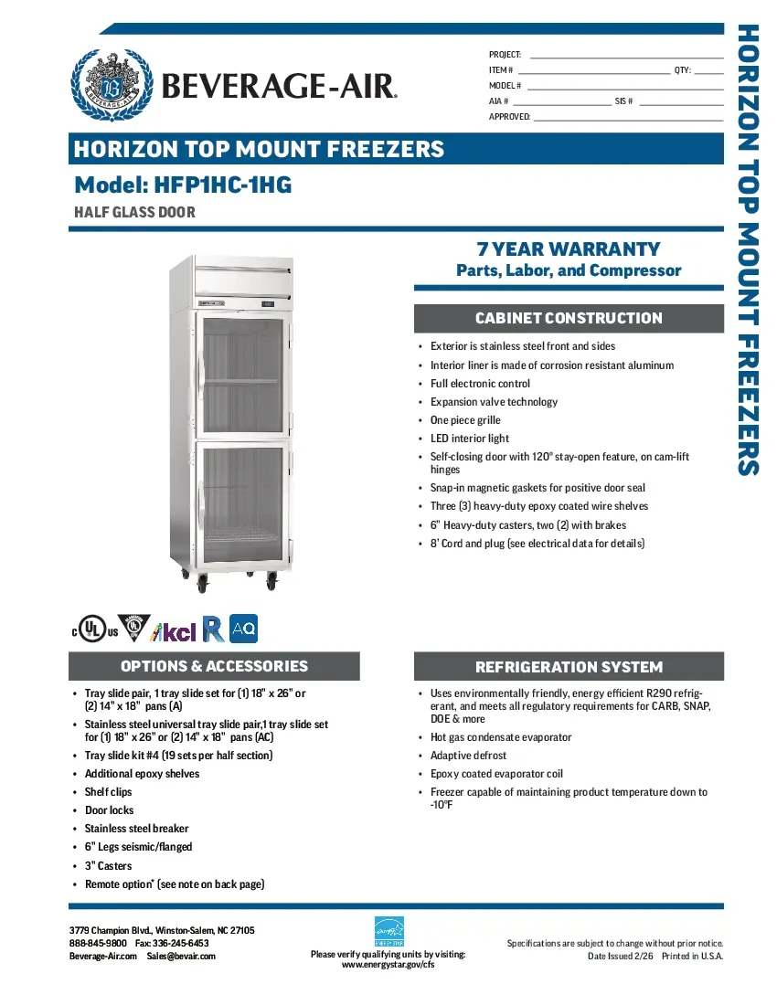beverage-air-hfp1hc-1hgspecsheet.pdf