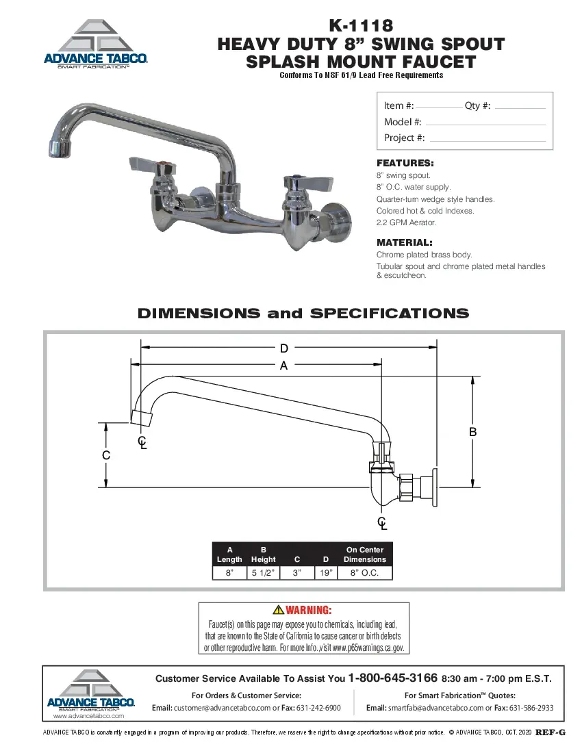 advance-tabco-k-1118specsheet.pdf