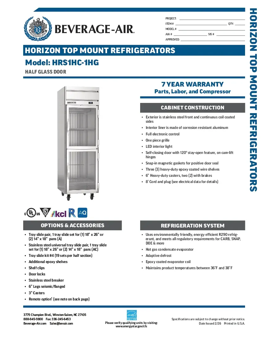 beverage-air-hrs1hc-1hgspecsheet.pdf