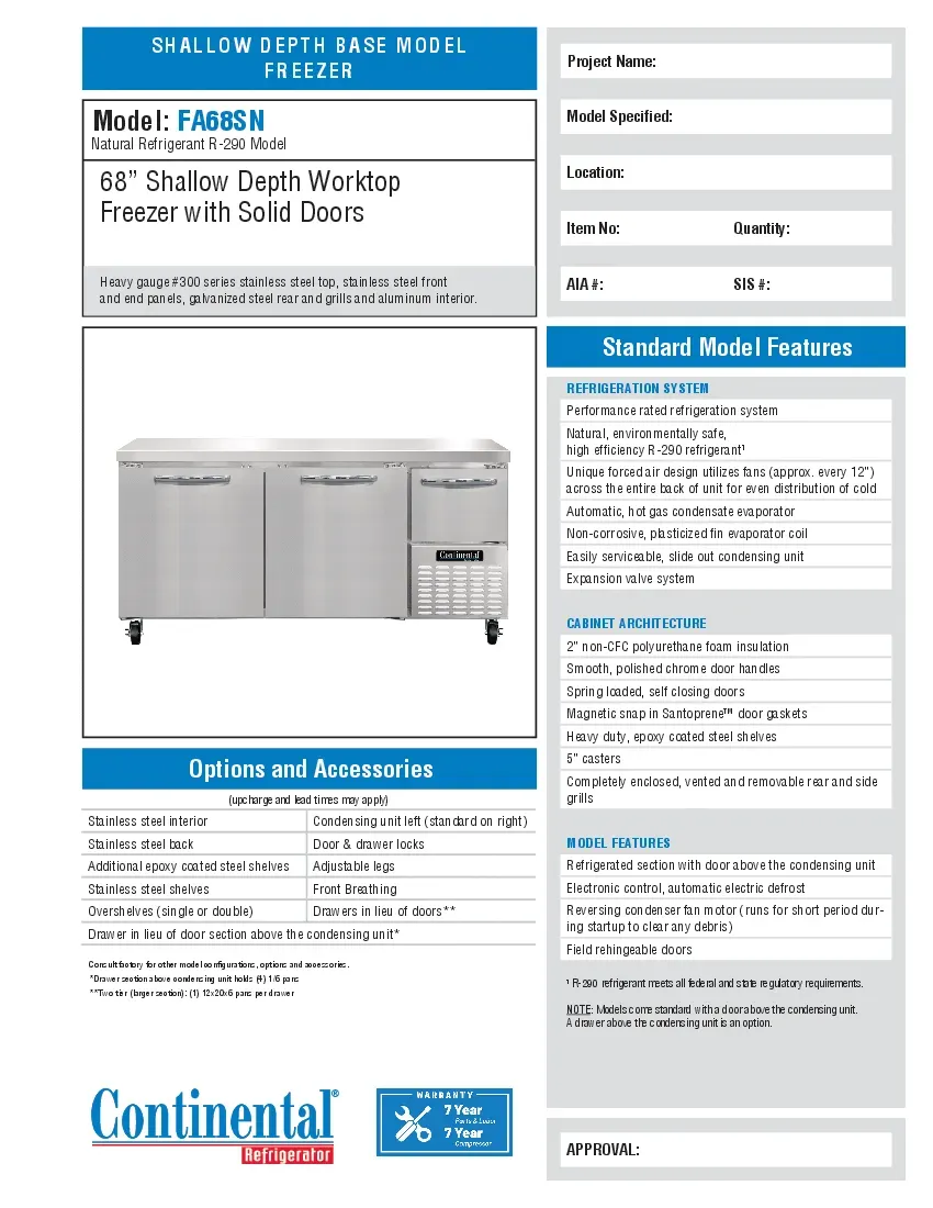 continental-refrigerator-fa68snspecsheet.pdf