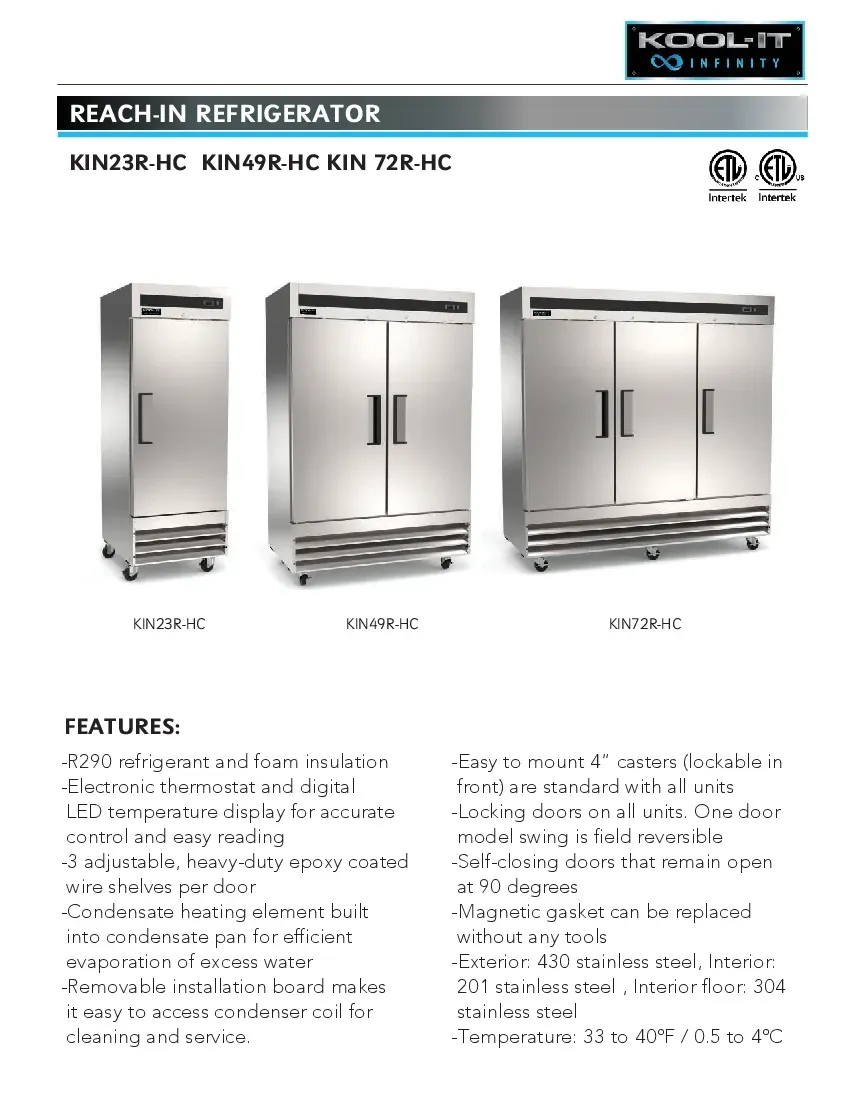 kool-it-kin23r-hcspecsheet.pdf