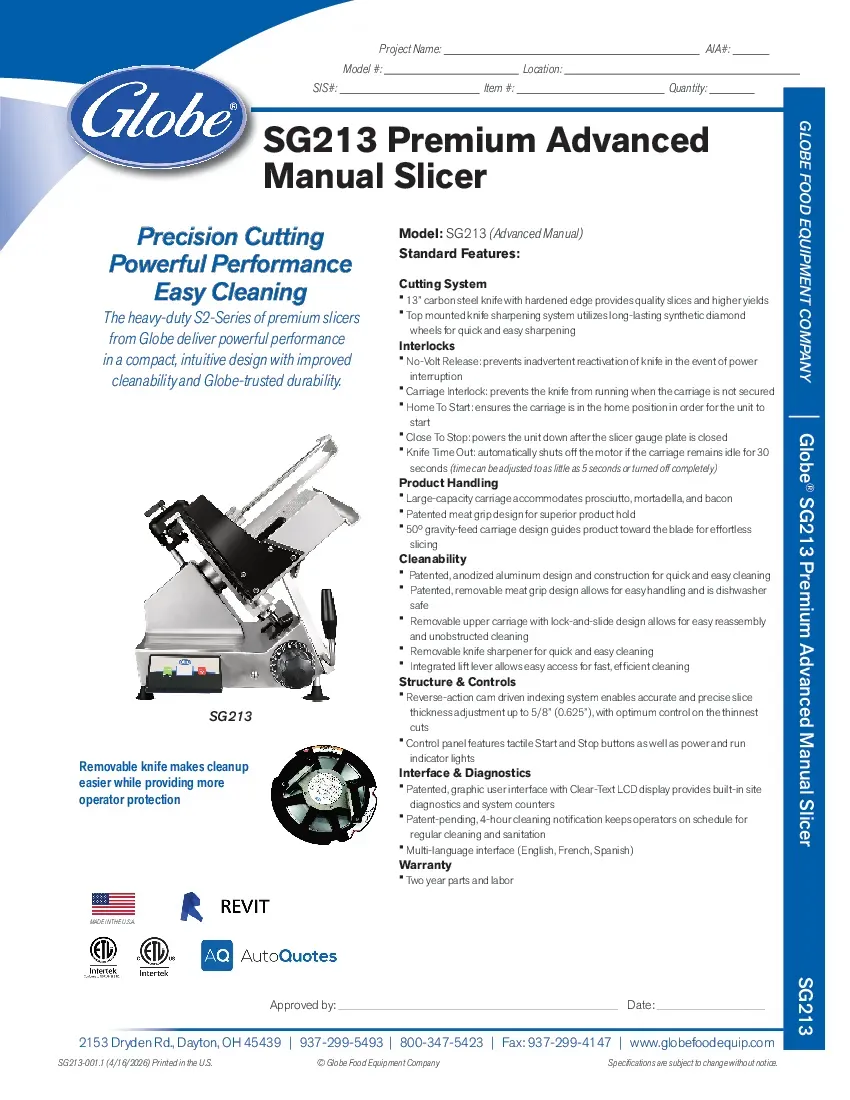 globe-sg213specsheet.pdf