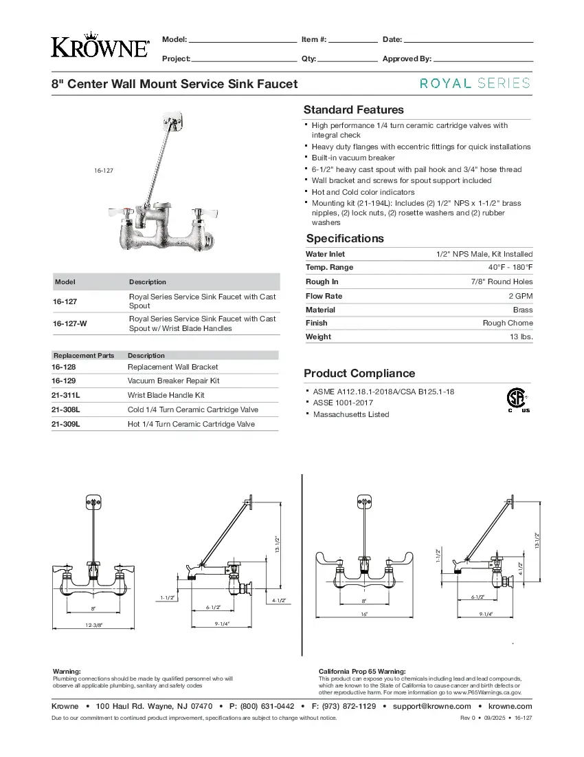 krowne-metal-16-127-wspecsheet.pdf