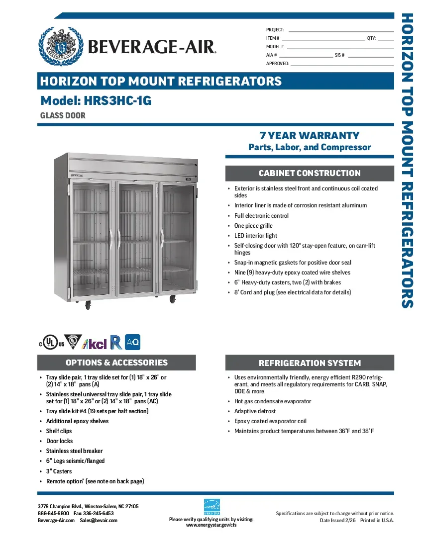 beverage-air-hrs3hc-1gspecsheet.pdf