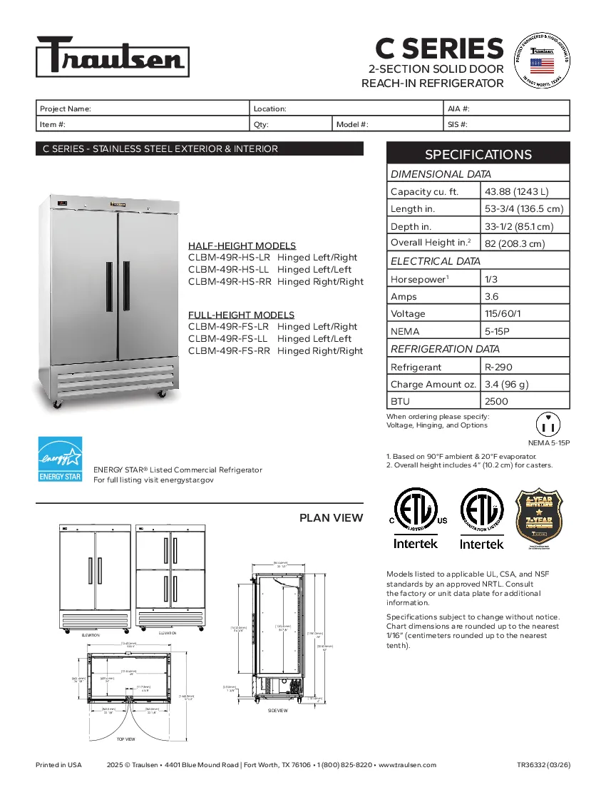 traulsen-clbm-49r-fs-lrspecsheet.pdf