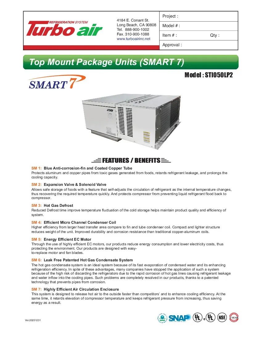 turbo-air-sti050lp2specsheet.pdf