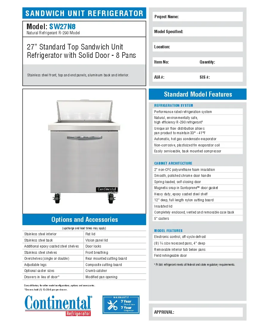 continental-refrigerator-sw27n8specsheet.pdf