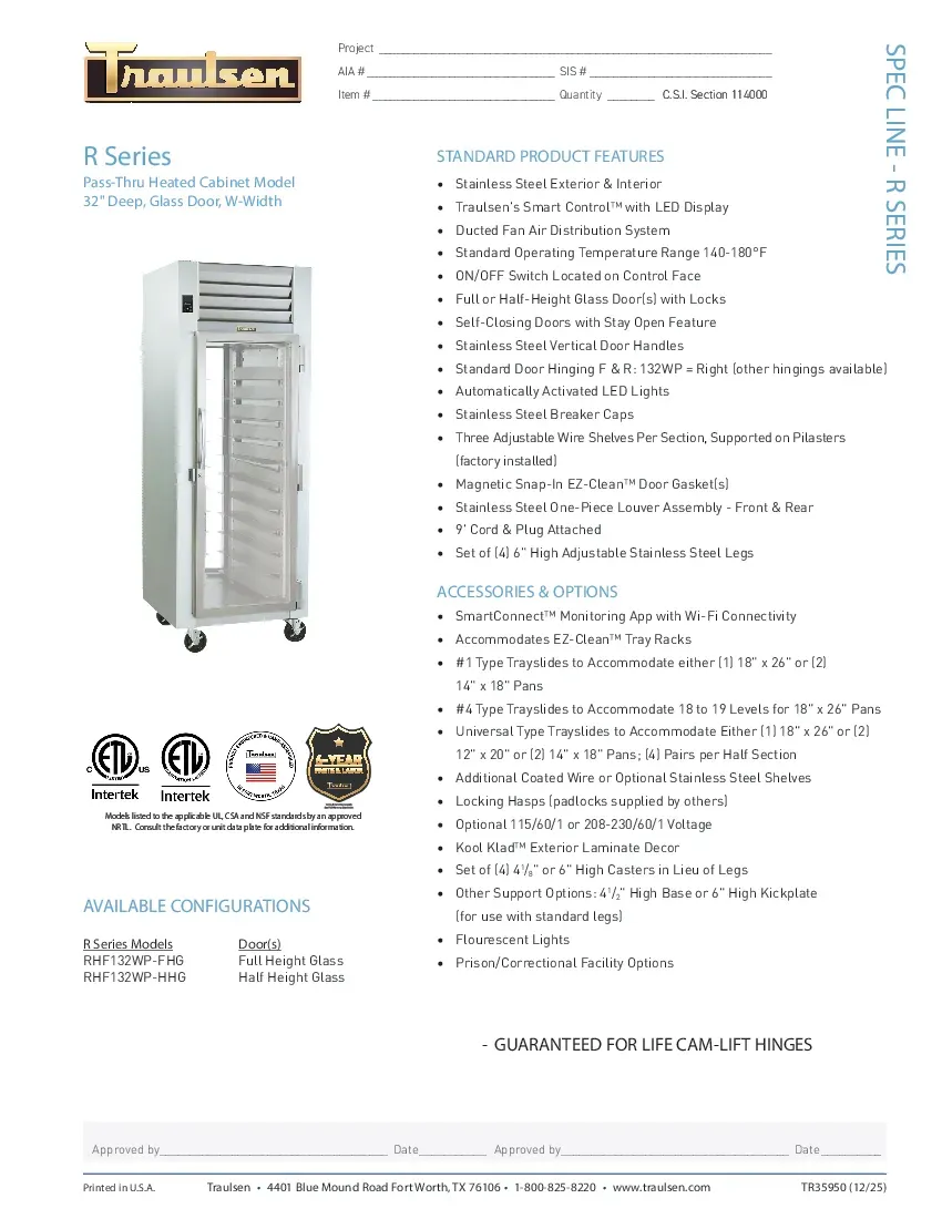 traulsen-rhf132wp-fhgspecsheet.pdf