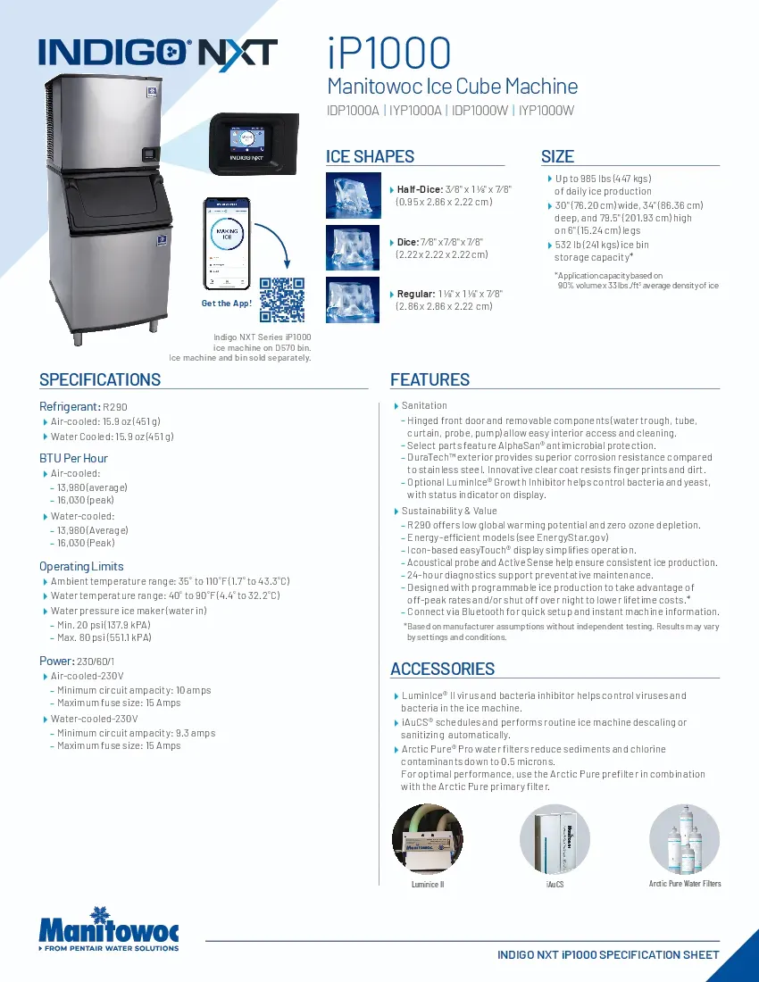 manitowoc-idp1000wspecsheet.pdf